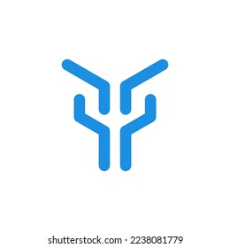 Y logo design vector sign