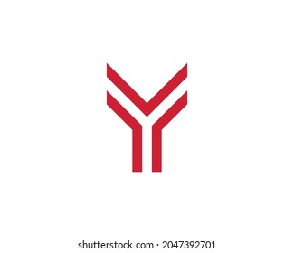 Y logo design vector template