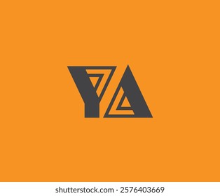 Y and A logo design. YA abstract Letters Logo Monogram. This logo design is the process of creating a visual symbol that represents a brand, company, or individual.
