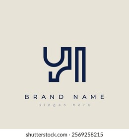 Y and I logo design. YI abstract Letters Logo Monogram. This logo design is the process of creating a visual symbol that represents a brand, company, or individual.