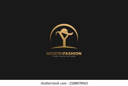 Y logo fashion and beauty company. text identity template vector illustration for your brand.