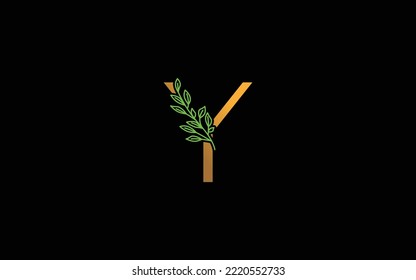 Y logo floral vector for identity company. initial letter nature template vector illustration for your brand.