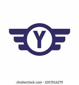 Y logo icon vector. Fly logo