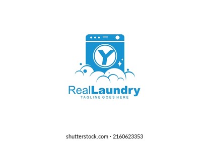 Y logo LAUNDRY for branding company. letter template vector illustration for your brand.