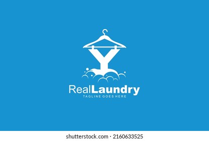 Y logo LAUNDRY for branding company. letter template vector illustration for your brand.