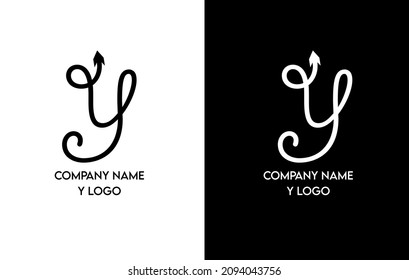 Y logo Letter, simple Y logo