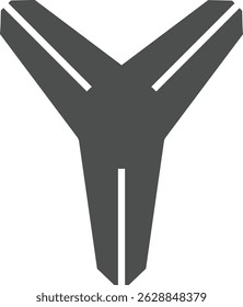 Letra monográfica do logotipo Y Letra Y ícone vetor de ioga 