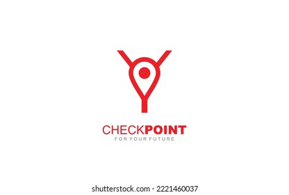 Y logo point for identity. travel template vector illustration for your brand.