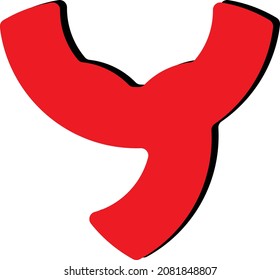 "Y" logo with red color composition