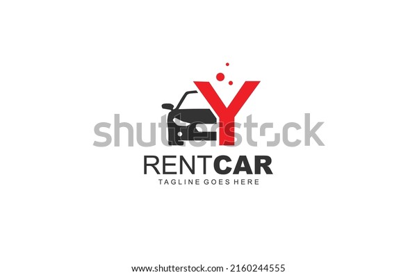 Y logo rental for branding
company. transportation template vector illustration for your
brand.