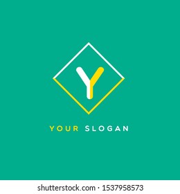 Y logo semi bold letter design