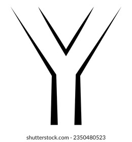 Y Logo Studiobuchstabe y Design Symbol Logotype Technologie Schriftart