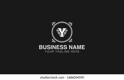 Logotipo Y Único Estilo minimo dorado y color negro diseño del logotipo basado en el diseño del vector ilustrador