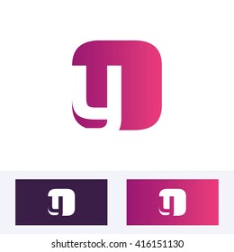 Y Logo. Vector Graphic Branding Letter Element. White Background