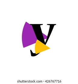 Y Logo.. Vector Graphic Business Branding Letter Element Illustration with Colorful Triangles. White Background
