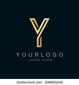 Y Logo-Gold-BG Dark-Text, Tie Logo