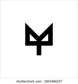 Y M logo design vector sign