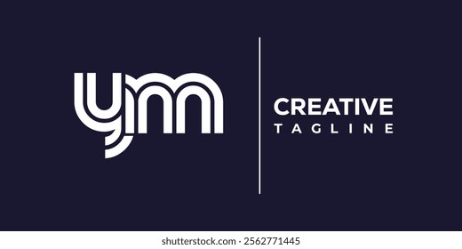 Y and M logo design. YM abstract Letters Logo Monogram. This logo design is the process of creating a visual symbol that represents a brand, company, or individual.