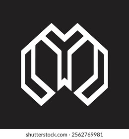 Y M logo geometric modern abstract minimalist style