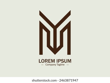 Y M logo M Y icon vector silhouette isolated design