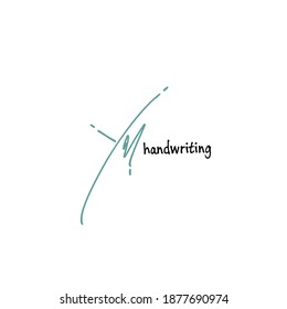 Y m Ym initial logo handwriting template vector