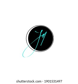 Y m Ym initial logo handwriting template vector. isolated white background