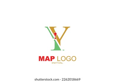 Y map Letter logo template for your branding.