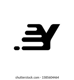 Y Melted Letter logo Design. Melted Logo With Simple And Elegant Design