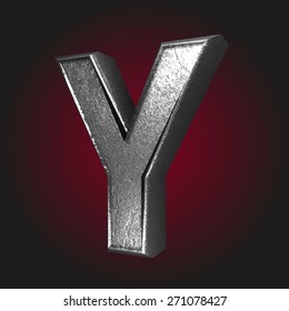 y metal letter