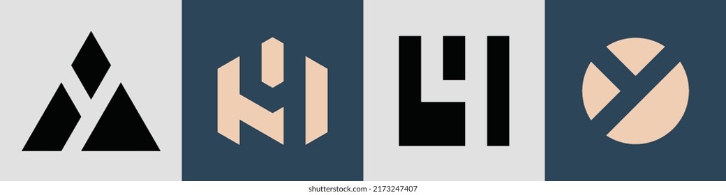 Y modern initial letter logo design vector bundle. It will be suitable for which company or brand name start those initial.