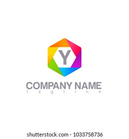 y modern letter logo template