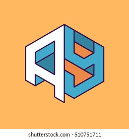 A Y  monogram lettering with perspective geometric concept for Corporate business identity design, printing, publication, T-shirt design. vector illustration