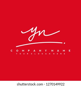  Y N Initial handwriting logo vector
