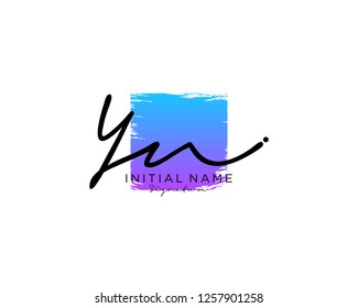 Y N Signature initial logo template vector - Vector 