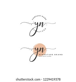 Y N YN Initial logo template vector