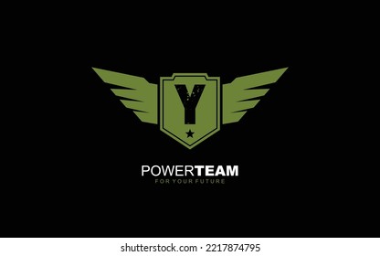 Y Number army for team identity. Military template vector illustration for your brand.