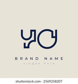 Y and O logo design. YO abstract Letters Logo Monogram. This logo design is the process of creating a visual symbol that represents a brand, company, or individual.