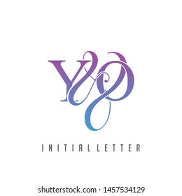 Y & O YO logo initial vector mark.