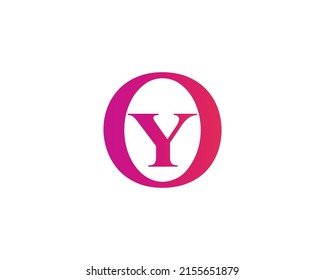 Y OY logo design vector template