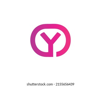 Y OY YO logo design vector template