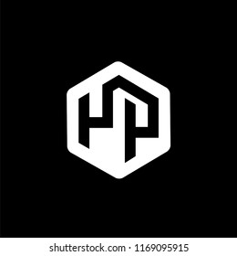 Y P Initial letter hexagonal logo vector