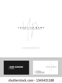 Y P YP initial logo signature template vector. Handwriting logo concept