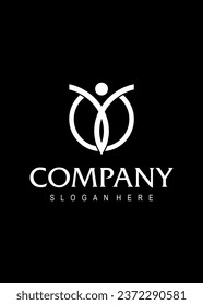 Y people idea vector logo design