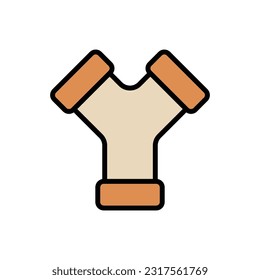 Y Pipe Icon Vector Illutration