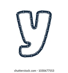 Y Pipe Letter Logo Icon Design
