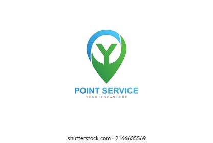 Y point logo design inspiration. Vector letter template design for brand.