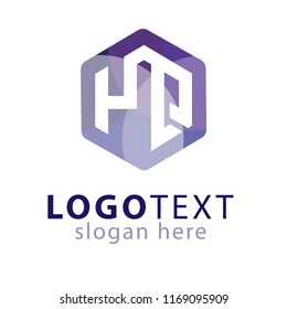 Y Q Initial letter hexagonal logo vector
