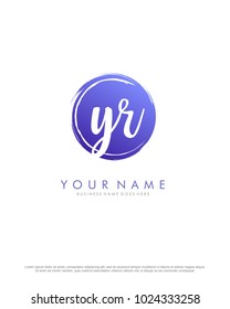 Y & R initial splash logo template vector