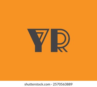 Y and R logo design. YR abstract Letters Logo Monogram. This logo design is the process of creating a visual symbol that represents a brand, company, or individual.
