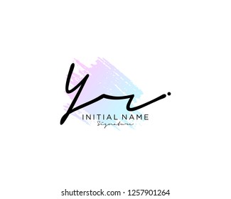 Y R Signature initial logo template vector - Vector 
